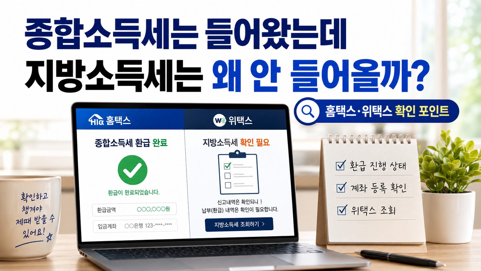 종합소득세 환급은 들어왔는데 지방소득세 환급은 안 들어왔어요