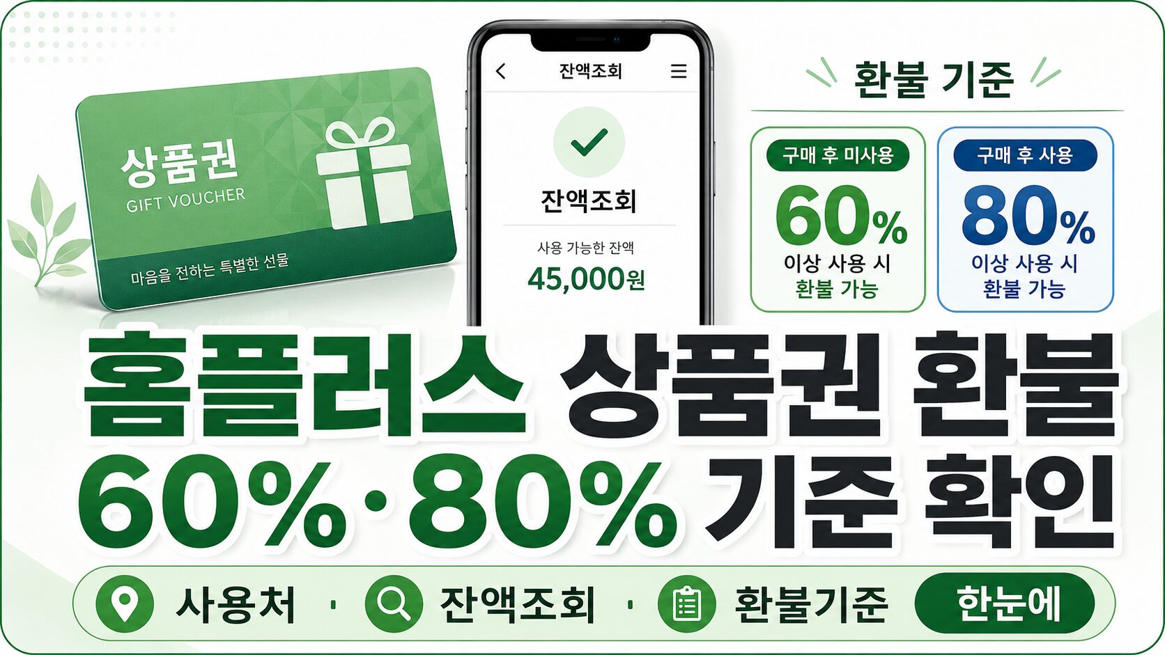 홈플러스 상품권 환불 기준과 잔액조회 방법 안내 이미지