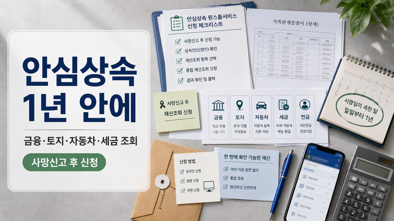 안심상속 원스톱서비스, 사망자 재산조회, 사망신고 후 재산조회, 상속재산 조회, 정부24 안심상속, 금융거래 조회, 토지 조회, 자동차 조회, 국세 지방세 조회, 상속인 신청, 상속세 준비