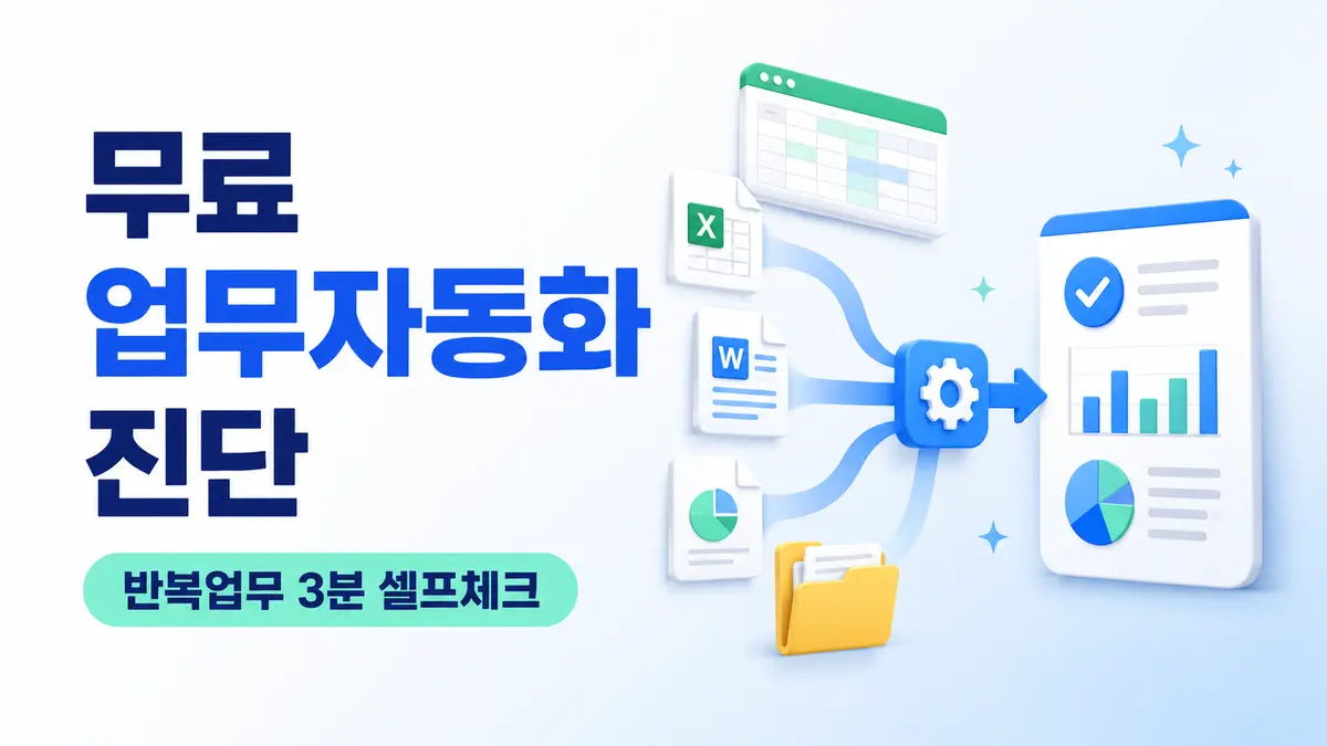 무료 업무자동화 진단 반복업무 3분 셀프체크 대표 이미지